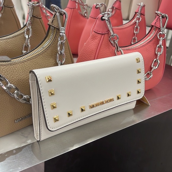 MICHAEL KORS JET SET TRAVEL LADY LARGE TRIFOLD  NON-VEGAN LEATHER WALLET - Picture 10 of 16